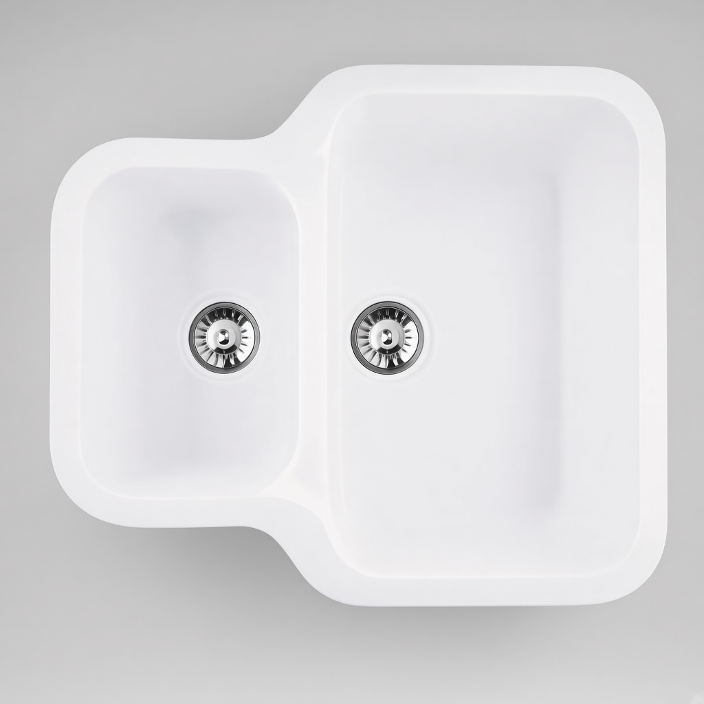 1 1.5 Bowl Composite Solid Surface Sink kitchen sink