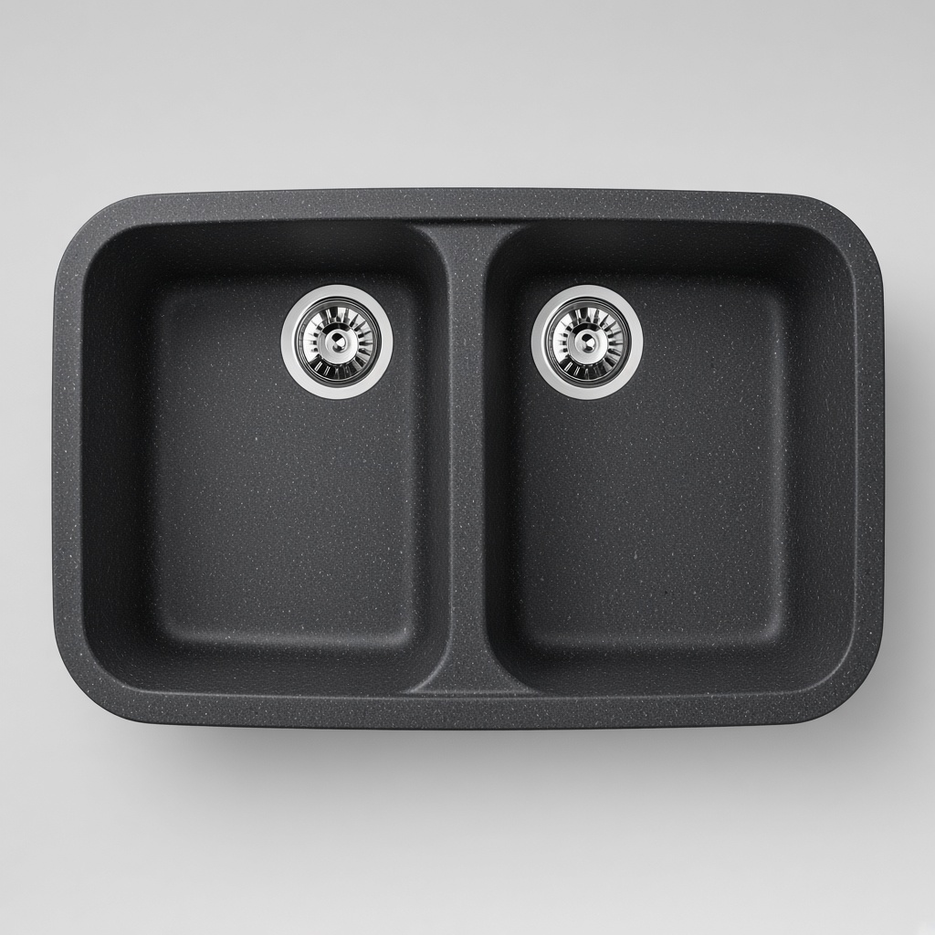 Composite Solid Surface Double Bowl (800 Base) Sink kitchen sink