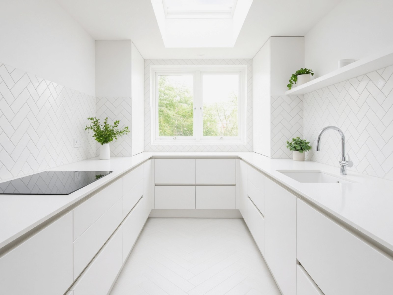 Bright kitchen worktop ready for professional installation